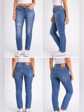 Levi’s Boyfriend Jeans Women’s Size 30 Distressed Medium Wash Denim Casual